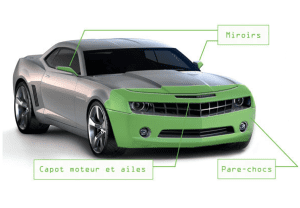 image d'un véhicule camaro avec le service de Pellicules protectrices Armure offert chez dr tint